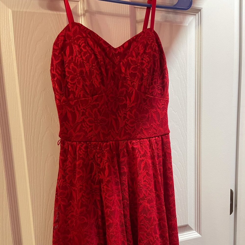 Short red dress